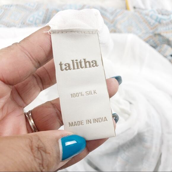 Talitha Women's Maghreb Pinted Silk-Georgette V-Neck Maxi Dress‎ Size S  NEW - Picture 7 of 7